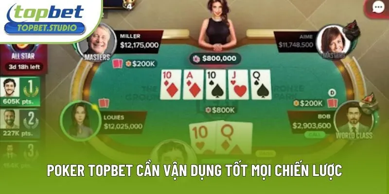 Poker Topbet cần vận dụng tốt mọi chiến lược Poker Topbet cần vận dụng tốt mọi chiến lược