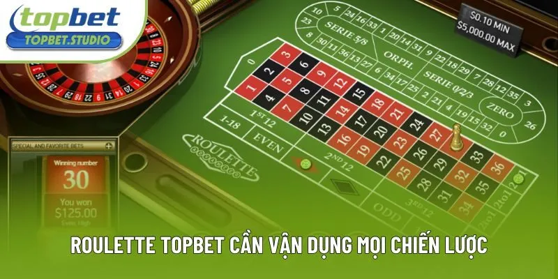 Roulette Topbet cần vận dụng mọi chiến lược Roulette Topbet cần vận dụng mọi chiến lược
