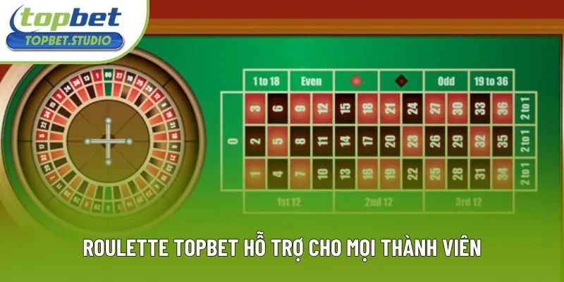 Roulette Topbet hỗ trợ cho mọi thành viên Roulette Topbet hỗ trợ cho mọi thành viên